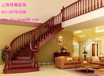 上海别墅装修、楼梯扶手